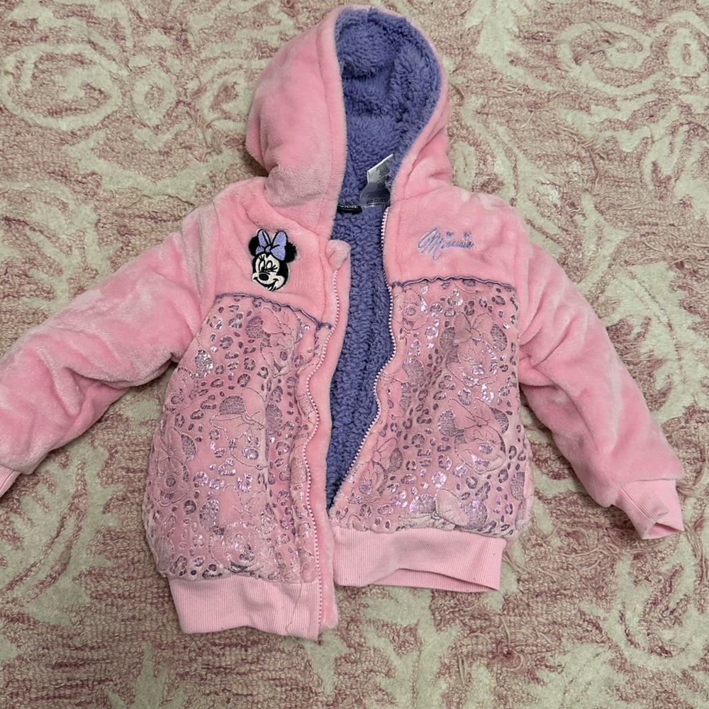 Toddler Pink & Purple Minnie Mouse Jacket 4t